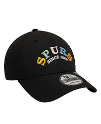 New Era Men's Black Tottenham Hotspur Rainbow Wordmark Adjustable 9FORTY Hat