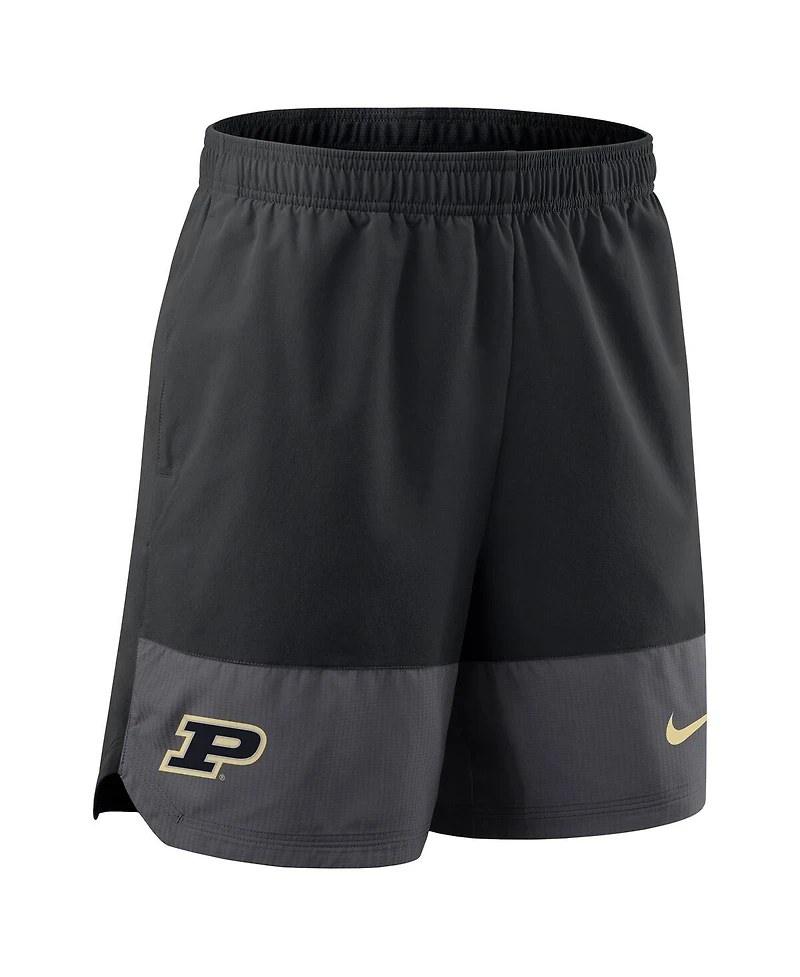 Nike Men's Black Purdue Boilermakers 2025 Sideline Performance Shorts