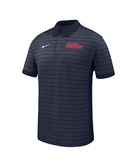 Nike Men's Navy Ole Miss Rebels 2025 Early Season Coaches Sideline Victory Stripe Performance Polo Shirt