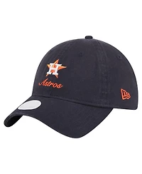 New Era Women's Navy Houston Astros Preppy Team 9TWENTY Adjustable Hat