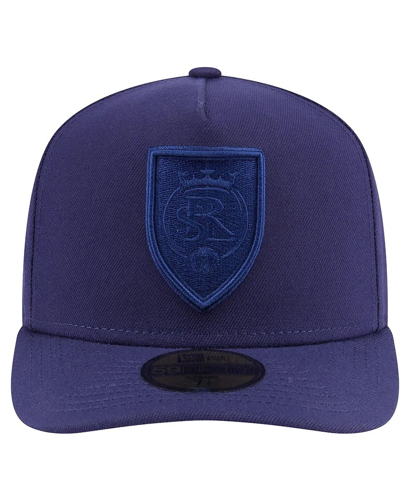 New Era Men's Navy Real Salt Lake Color Pack A-Frame 59FIFTY Fitted Hat