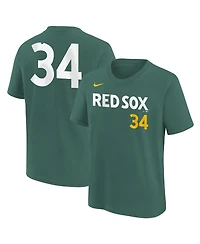 Nike Big Boys and Girls David Ortiz Green Boston Red Sox 2025 City Connect Fuse Name Number T-Shirt