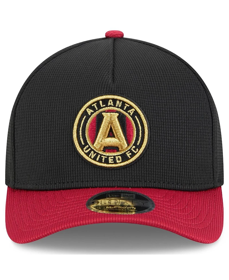 New Era Men's Black/Red Atlanta United Fc 2025 Jersey Hook 9FORTY M-Crown Adjustable Hat