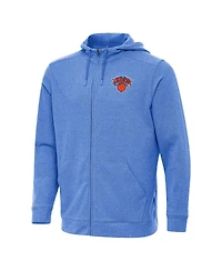Antigua Men's Heather New York Knicks Effortless Full-Zip Hoodie Jacket