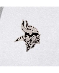 Antigua Men's White Minnesota Vikings Brushed Carbon Victory Pullover Hoodie