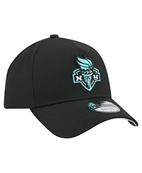 New Era Men's Black New York Liberty Core Logo A-Frame 9FORTY Adjustable Hat