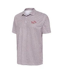Antigua Men's White Arkansas Razorbacks Star Polo Shirt