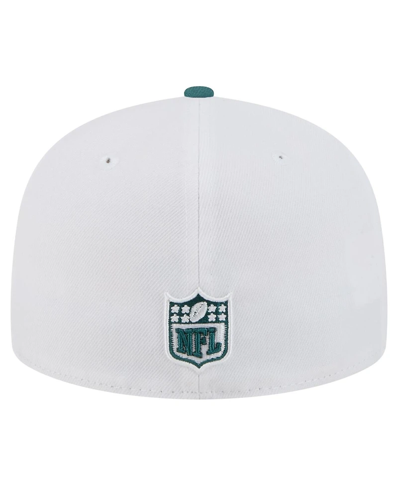 New Era Men's White/Midnight Green Philadelphia Eagles Super Bowl Lix Champions 59FIFTY Fitted Hat