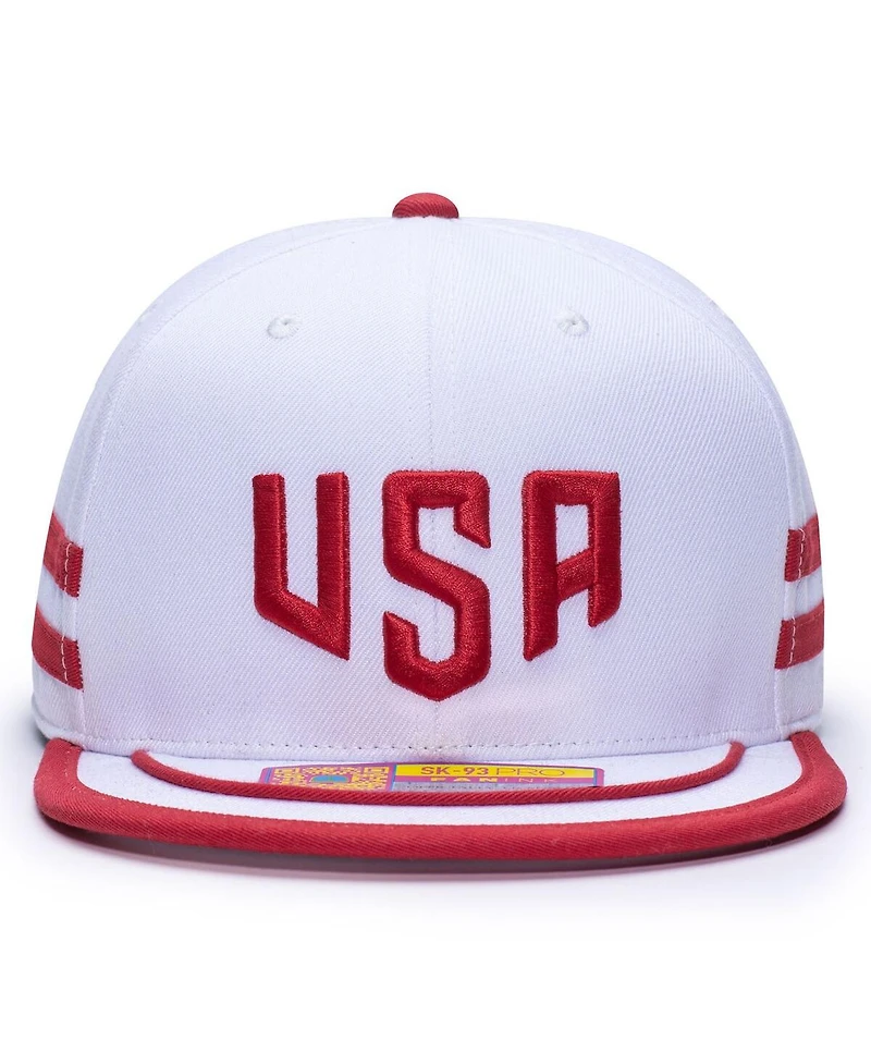 Fan Ink Men's White Usmnt Off-Shore Snapback Hat