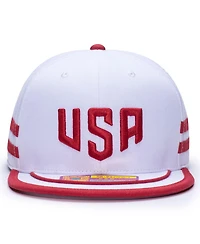 Fan Ink Men's White Usmnt Off-Shore Snapback Hat