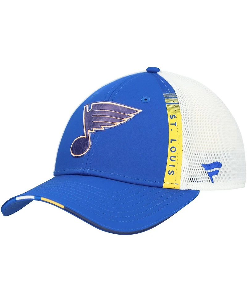 Fanatics Men's Royal St. Louis Blues Authentic Pro Draft Adjustable Trucker Hat