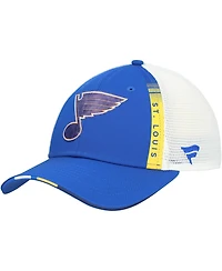 Fanatics Men's Royal St. Louis Blues Authentic Pro Draft Adjustable Trucker Hat