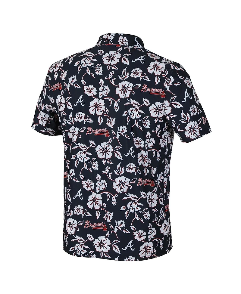 Reyn Spooner Men's Navy Atlanta Braves Pua Performance Polo Shirt