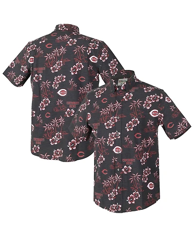 Reyn Spooner Men's Black Cincinnati Reds Kekai Performance Button-Up Shirt
