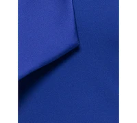 Betsy & Adam Petites Scuba Crepe High-Neck Long Dress