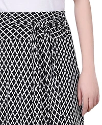 Ny Collection Petite Maxi Skirt with Sash Waist Tie