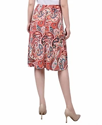 Ny Collection Petite Wide Waisted Knee Length Skirt