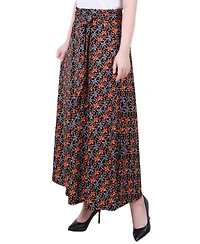 Ny Collection Petite Maxi Skirt with Sash Waist Tie