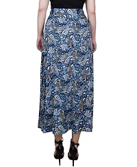 Ny Collection Petite Maxi Skirt with Sash Waist Tie