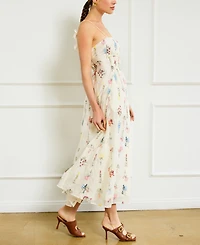 Line & Dot Women's Fiori Floral-Embroidered Maxi Dress