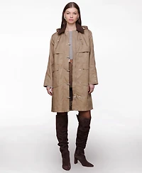 Avec Les Filles Women's Hooded Midi Canvas Jacket