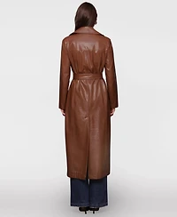 Avec Les Filles Women's Belted Faux-Leather Trench Coat