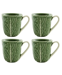 Bordallo Pinheiro Cabbage Mugs, Set of 4