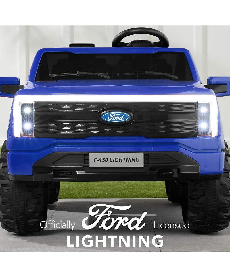 Best Choice Products Kids 24V Ride On Truck Officially Licensed Ford Lightning w/ Remote, Led Lights, 2 Speeds