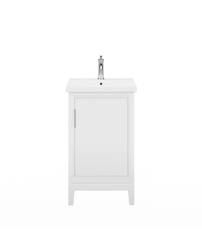 Elsa 20.5 in. W x 16 In. D Bath Vanity in Pure White with Ceramics Vanity Top in White with White Basin