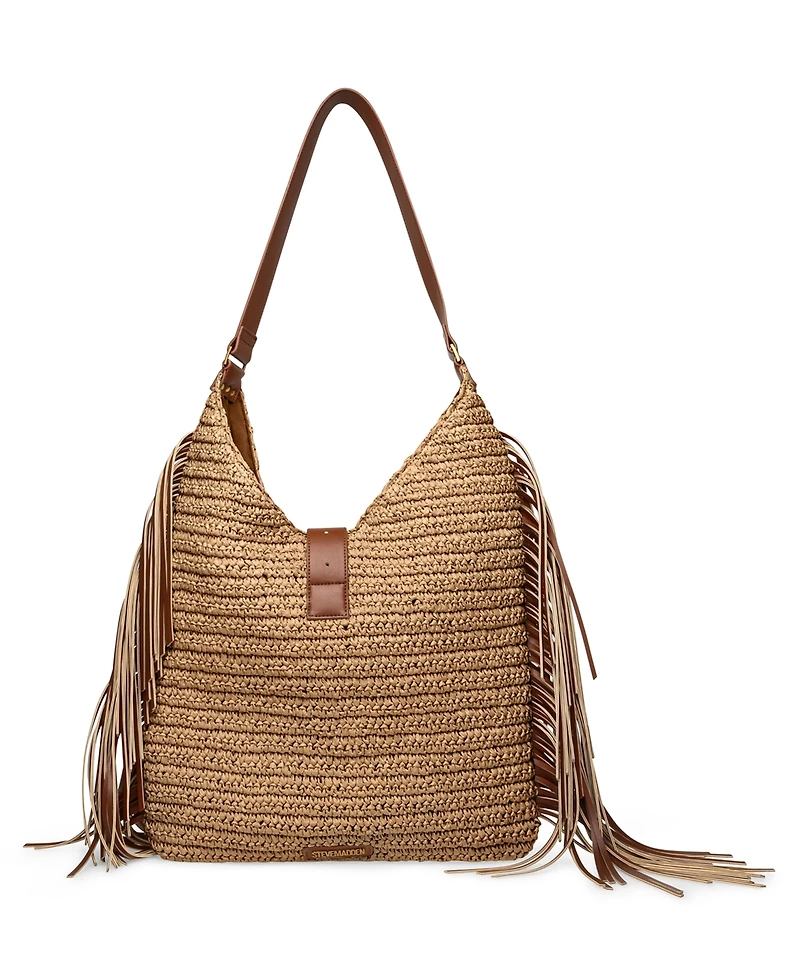 Steve Madden Bcoltie Straw Large Hobo Bag