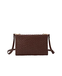 Melie Bianco Daisy Woven Small Crossbody Bag