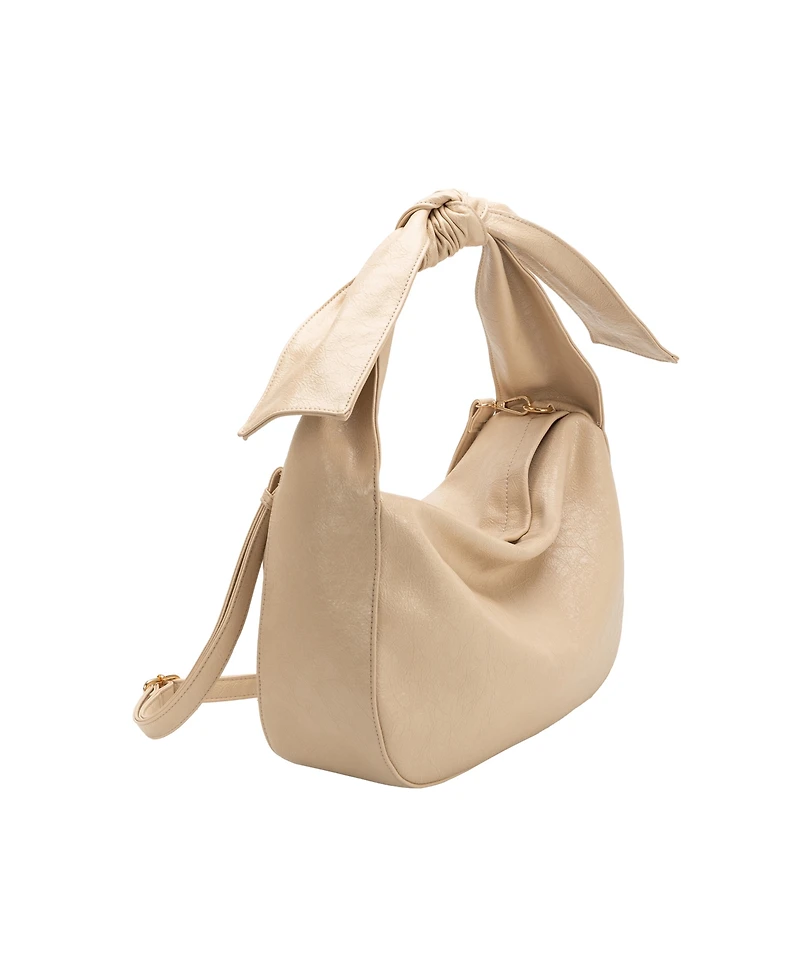 Melie Bianco Marni Crinkle Bow Small Crossbody Bag