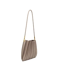 Melie Bianco Carrie Pleated Small Shoulder Bag
