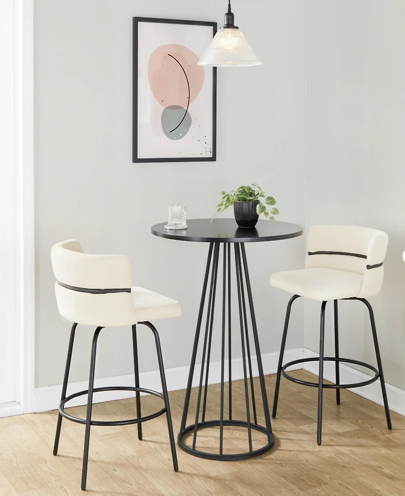 LumiSource 36" Wood Canary Cosmo Contemporary Counter Table
