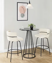 LumiSource 36" Wood Canary Cosmo Contemporary Counter Table