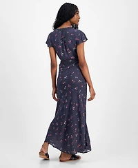 Lucky Brand Women's Floral-Print Lace-Trim Slip Dress