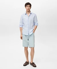 Mango Men's Denim Relaxed-Fit Bermuda Shorts