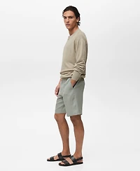 Mango Men's Linen Flowy Sweater
