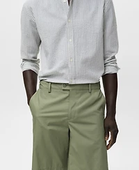 Mango Men's Interior Elastic Strip Cotton Bermuda Shorts
