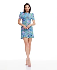 Dress the Population Chandler Women's Metallic Short-Sleeve Bodycon Dress