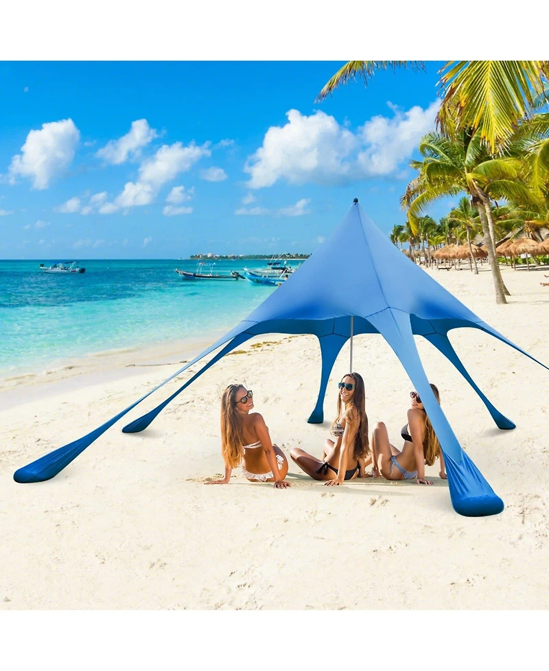 20 x Feet Beach Canopy Tent with UPF50+ Sun Protection and Shovel