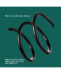 Cable Lock，Guliffen 4 ft. Steel Cable with Looped Ends, Heavy Duty Anti Theft Bike Lock Cablefor Motorcycle, Jet Skis, Grill,Gate, and Fence