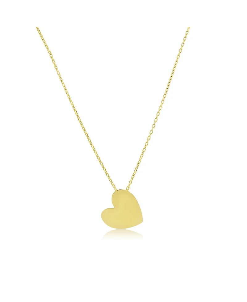 The Lovery Asymmetrical Gold Heart Necklace 14K Gold