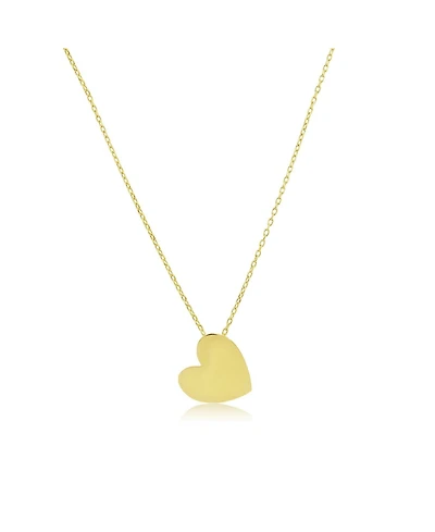 The Lovery Asymmetrical Gold Heart Necklace 14K Gold