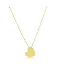 The Lovery Asymmetrical Gold Heart Necklace 14K Gold
