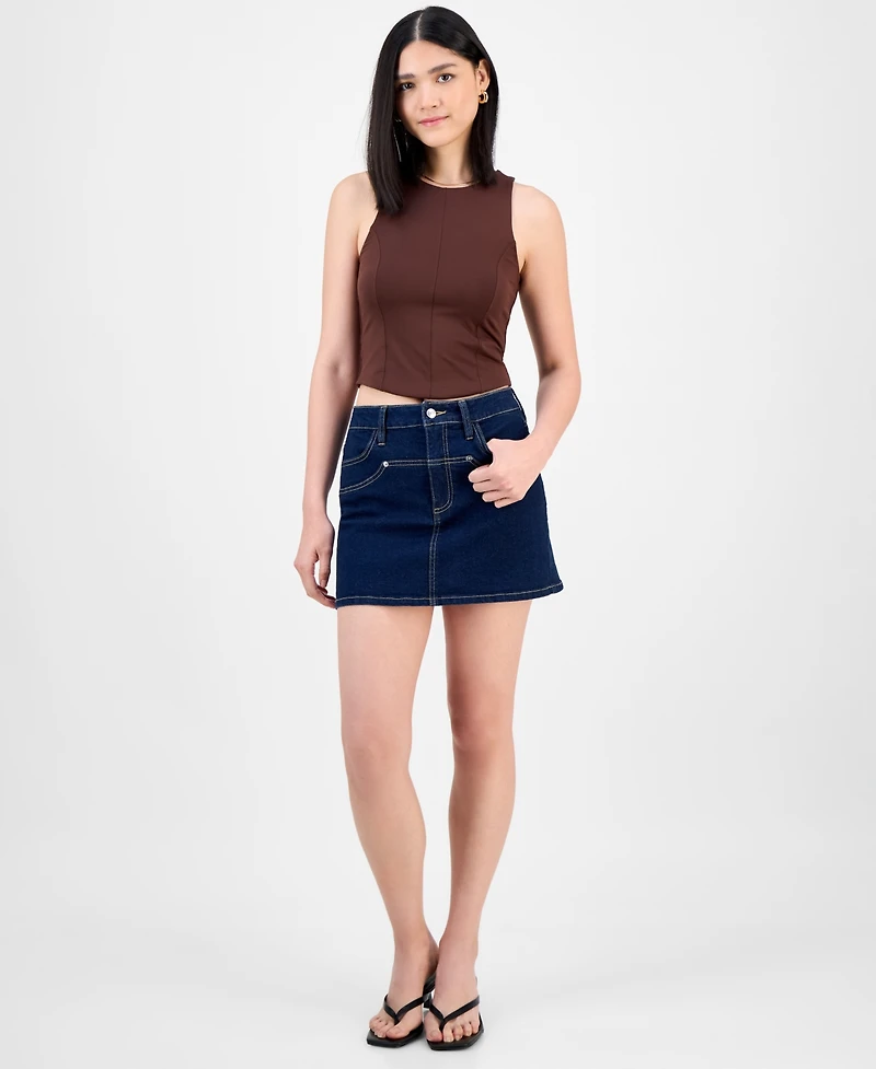 Bar Iii Women's Soft-Seam Corset Tank Top, Exclusively at Macy's