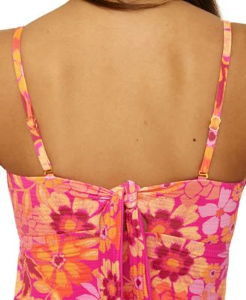 Becca Womens Copacabana Bandeau Tankini Top High Waist Bottoms