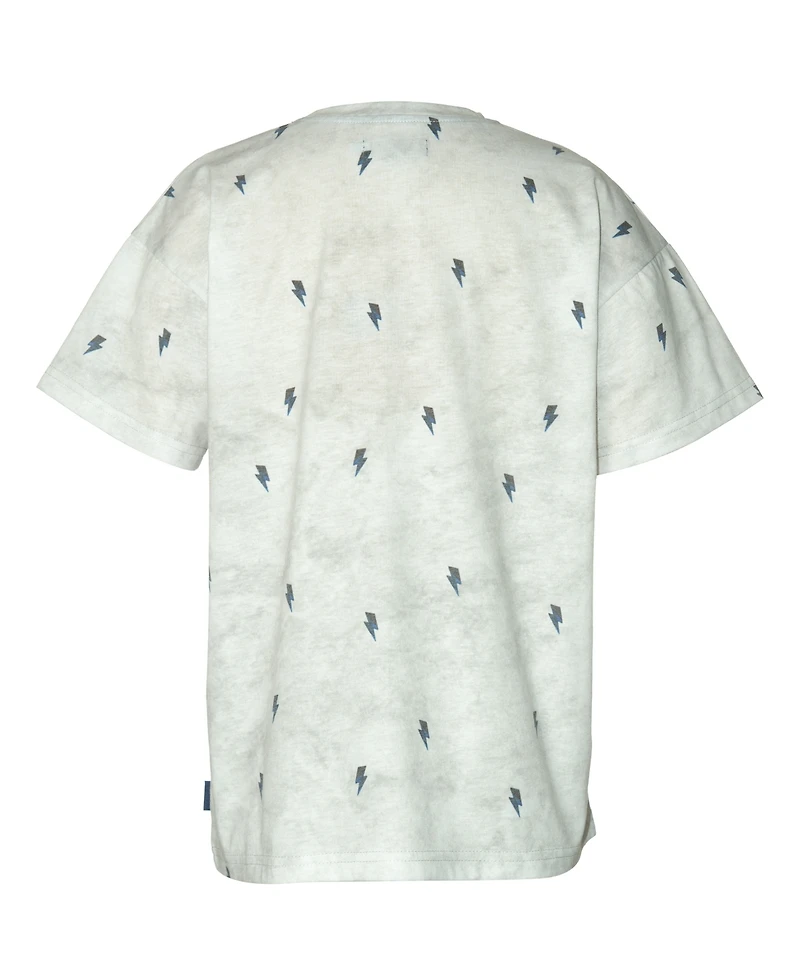 Univibe Big Boys Edward Lightning Bolt Printed Short Sleeve T-Shirt