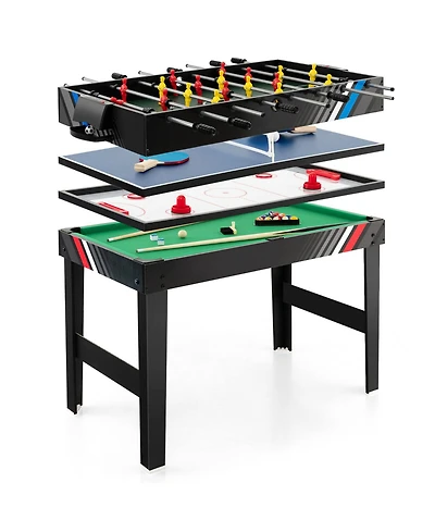 4-in-1 Multi Game Table with Pool Billiards