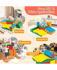 Toddlers Colorful Climbing Toys with Epe Foam and Removable Pu Leather